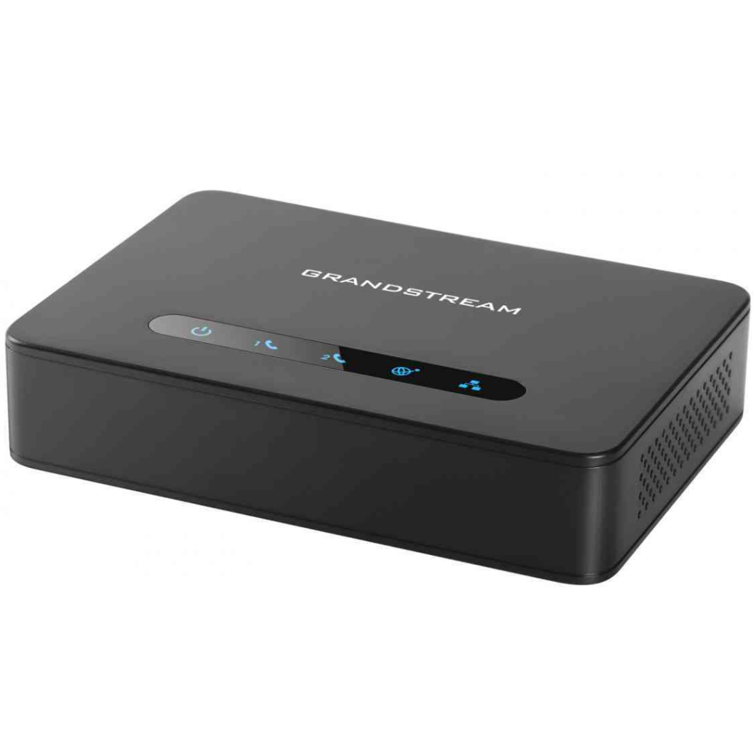 Телефонный адаптер Grandstream HT812,  2xFXS, 1xLAN, 1xWAN, (1GbE) Gigabit Ethernet