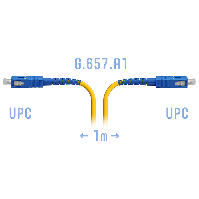 Патчкорд оптический SC/UPC SM G.657.A1 1 метр, 2мм