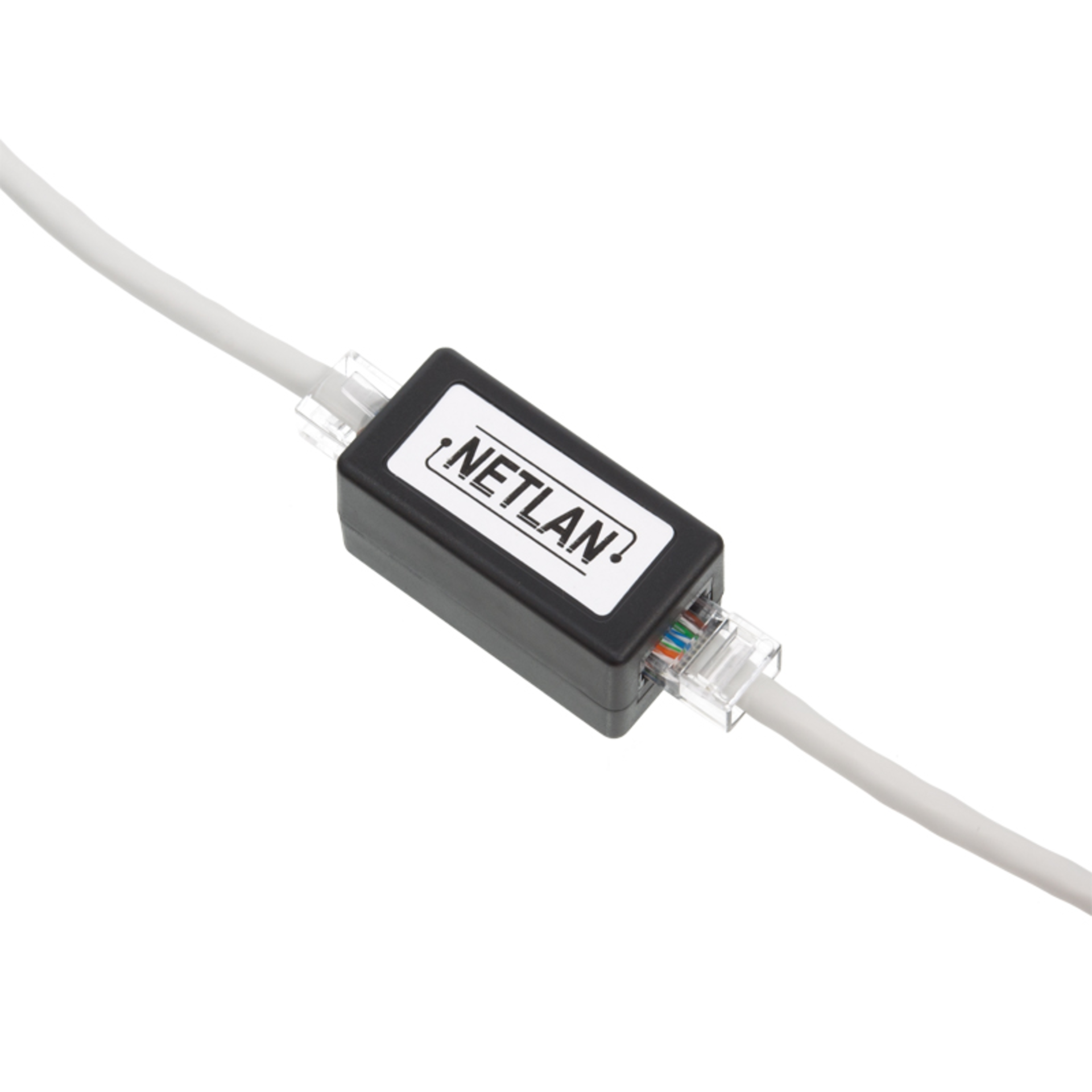 Кабельный соединитель NETLAN RJ45-RJ45 (8P8C), Кат.5e (Класс D), 100МГц, неэкранированный, черный, уп-ка 10шт.