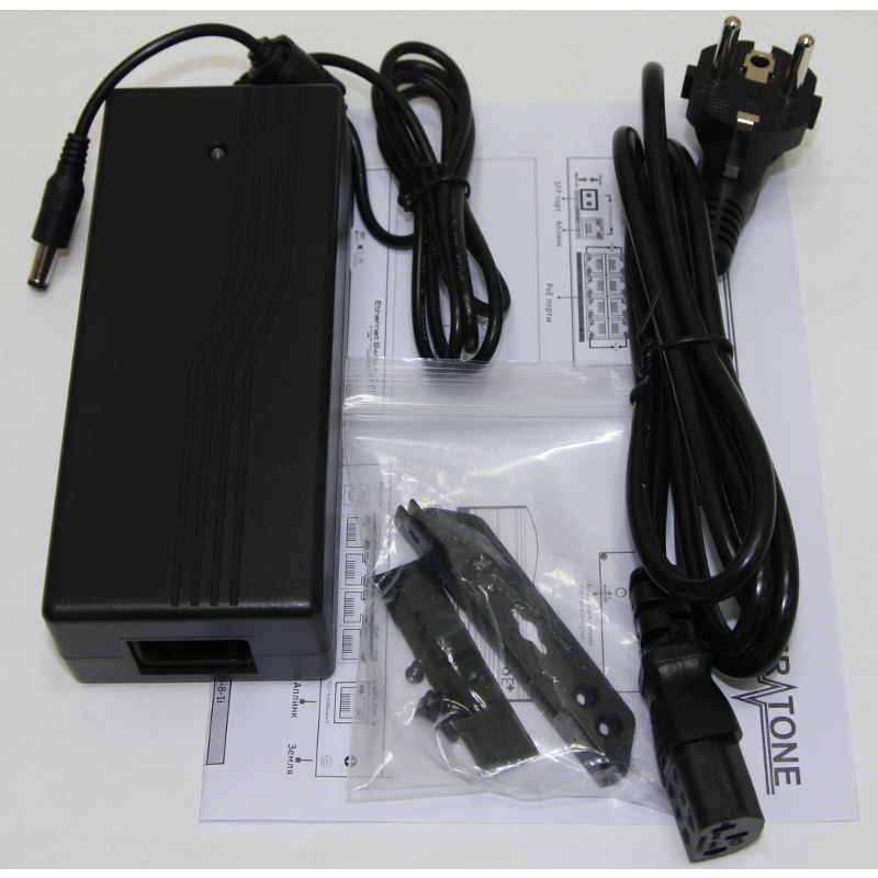 PoE коммутатор неуправляемый PUS-154-8-2  8 10/100BASE-TX 802.3af&at+ 1GB комбо+ 1 1000BASE-X, внешний БП (следы скотча на коробке)