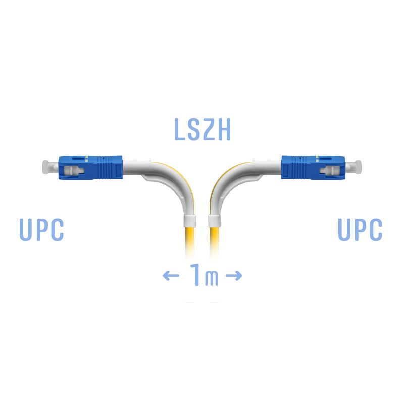 Патчкорд оптический SC/UPC SM (угловой) 1метр