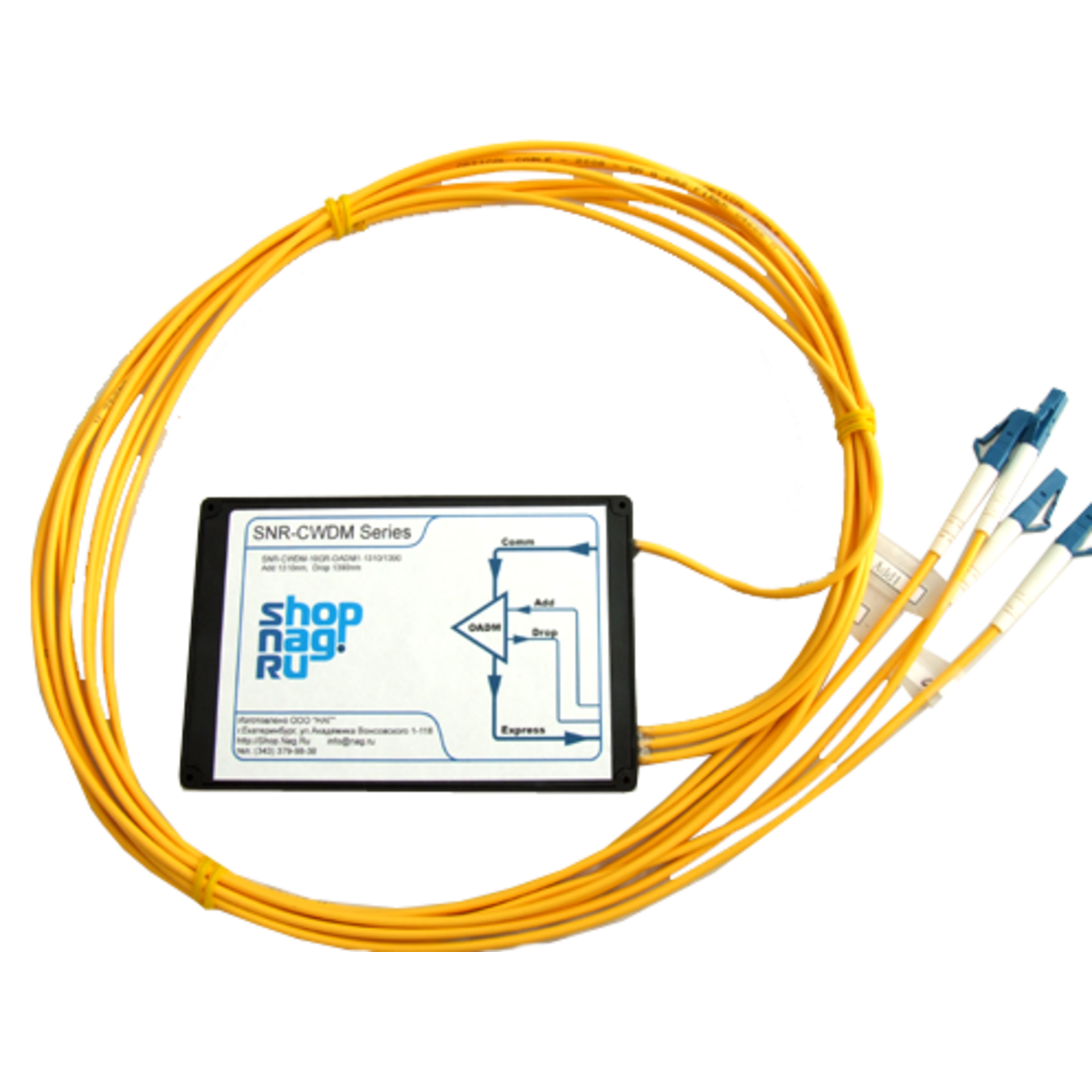 Модуль Add/Drop SNR-DWDM-OADM1-1557.36/1538.19  для одноволоконных DWDM сетей