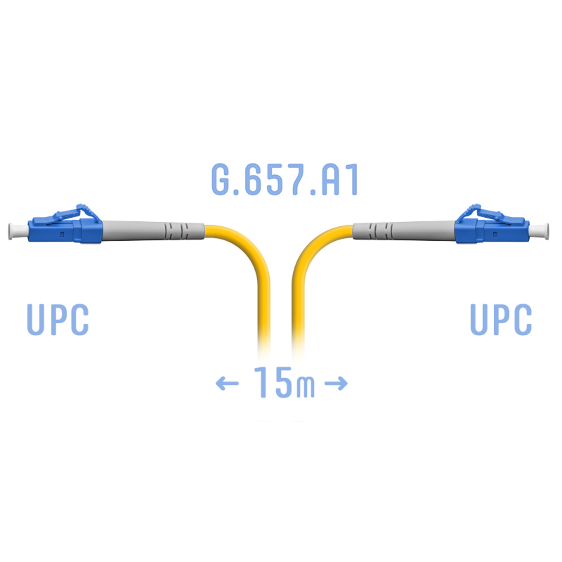 Патчкорд оптический LC/UPC SM G.657.A1 15 метров