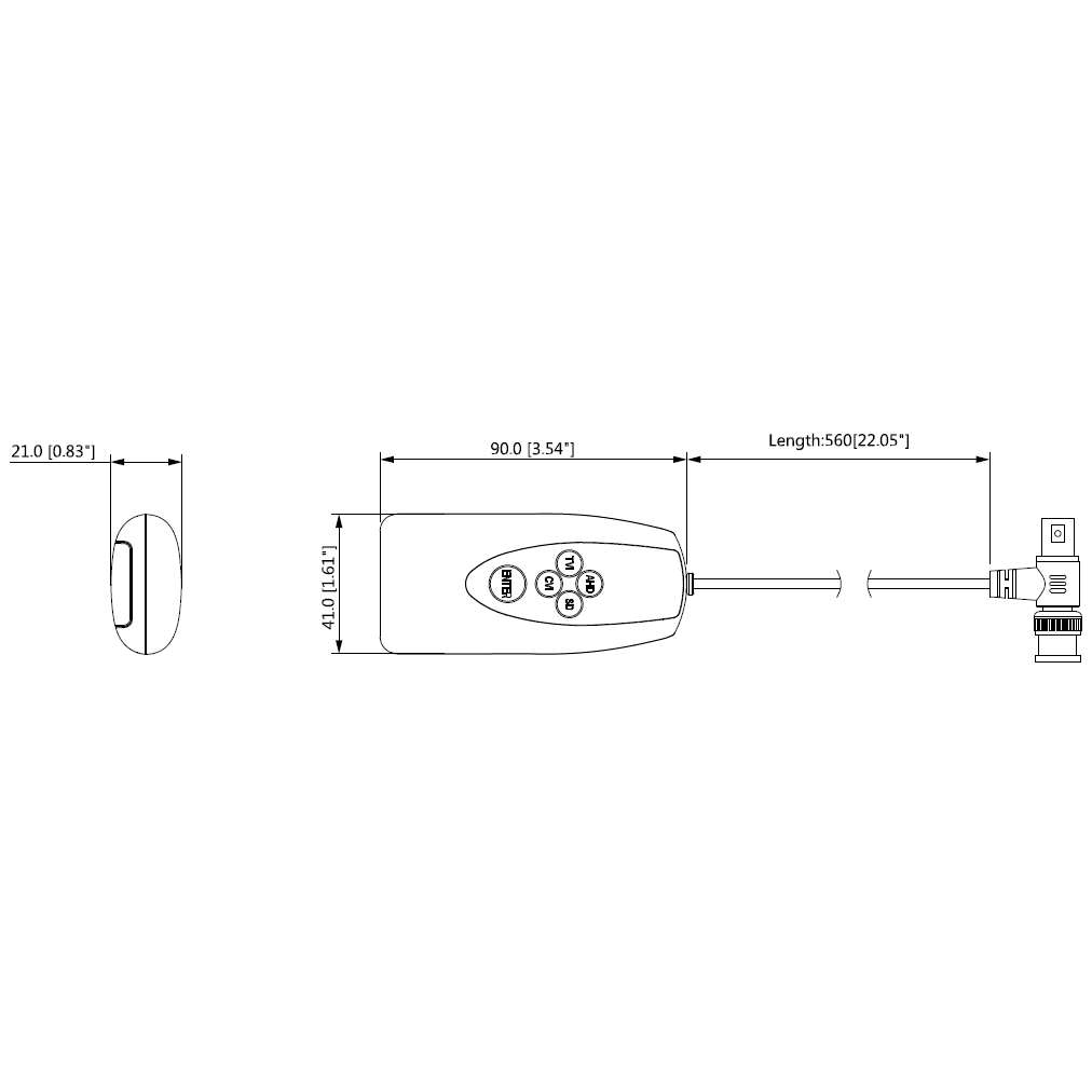 Приемопередатчик HDCVI пассивный DH-PFM800-E, поддержка AHD, TVI, CVBS