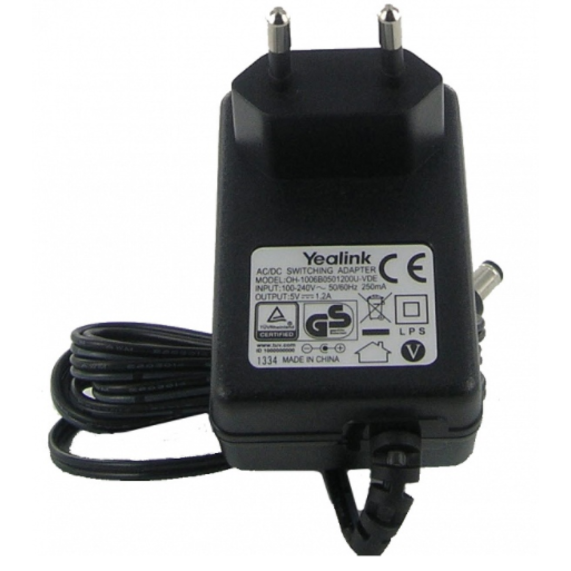 Блок питания 5VDC, 1.2A для SIP-T27G/T41S/T42S/T43U/T53(W)/W80B/W80DM