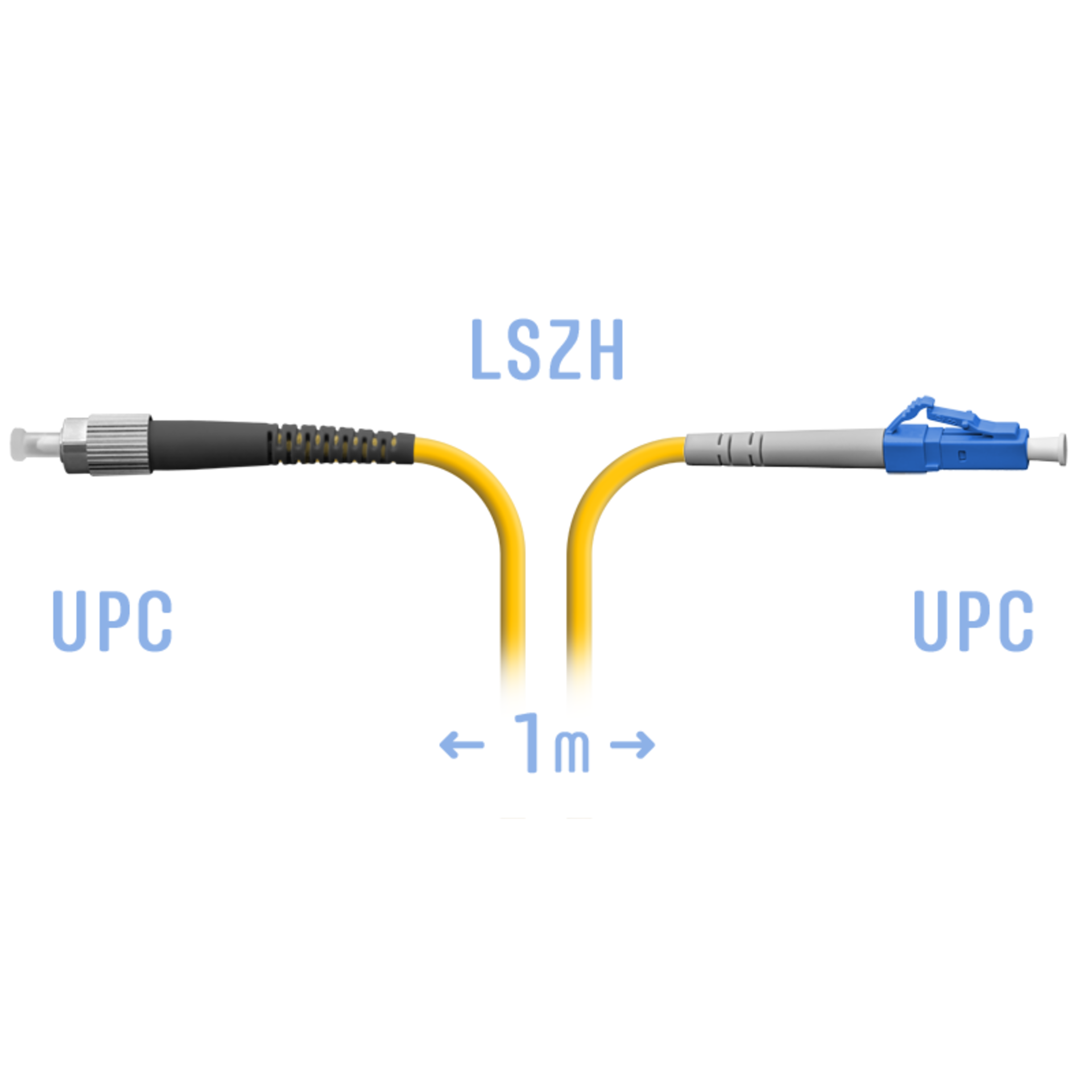 Патчкорд оптический LC/UPC-FC/UPC SM 1метр