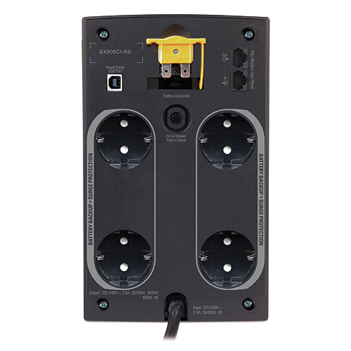 Источник бесперебойного питания Back-UPS, 480Вт/800ВА, 230В, BX800CI-RS