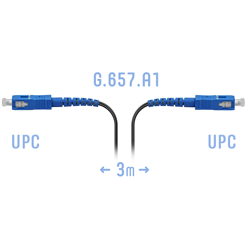 Патчкорд оптический FTTH SC/UPC, кабель 604-02-01, 3 метра
