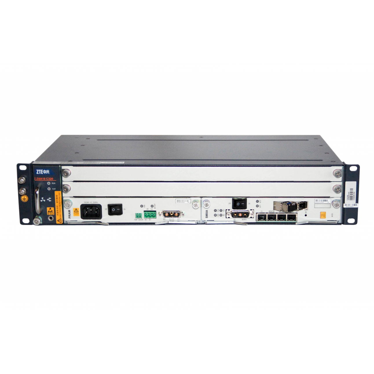 2RU шасси ZTE OLT GPON, 2 слота для установки интерфейсных модулей, 1G, AC