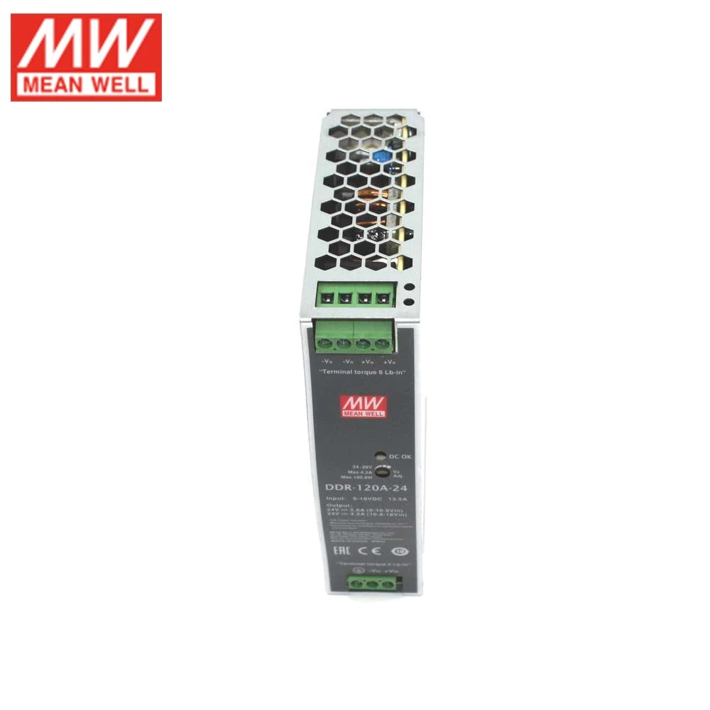 DDR-120A-24, DC/DC преобразователь, 100,8Вт, вход 9-18В, выход 24В/4,2А Mean Well