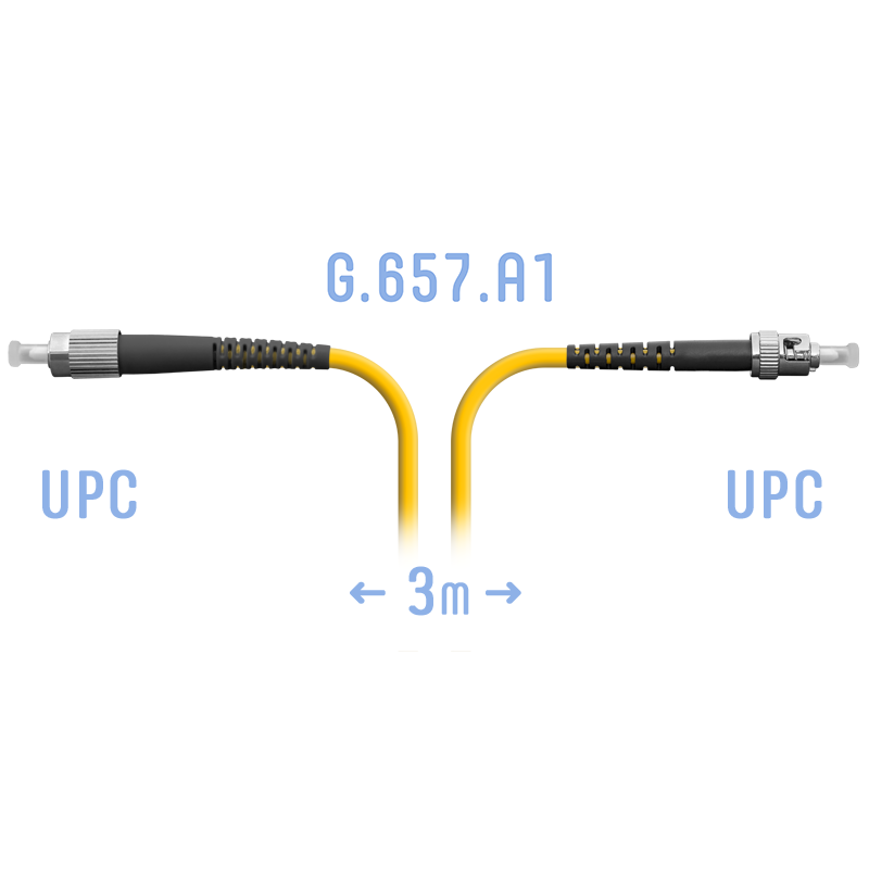 Патчкорд оптический FC/UPC-ST/UPC SM G.657.A1 3 метра