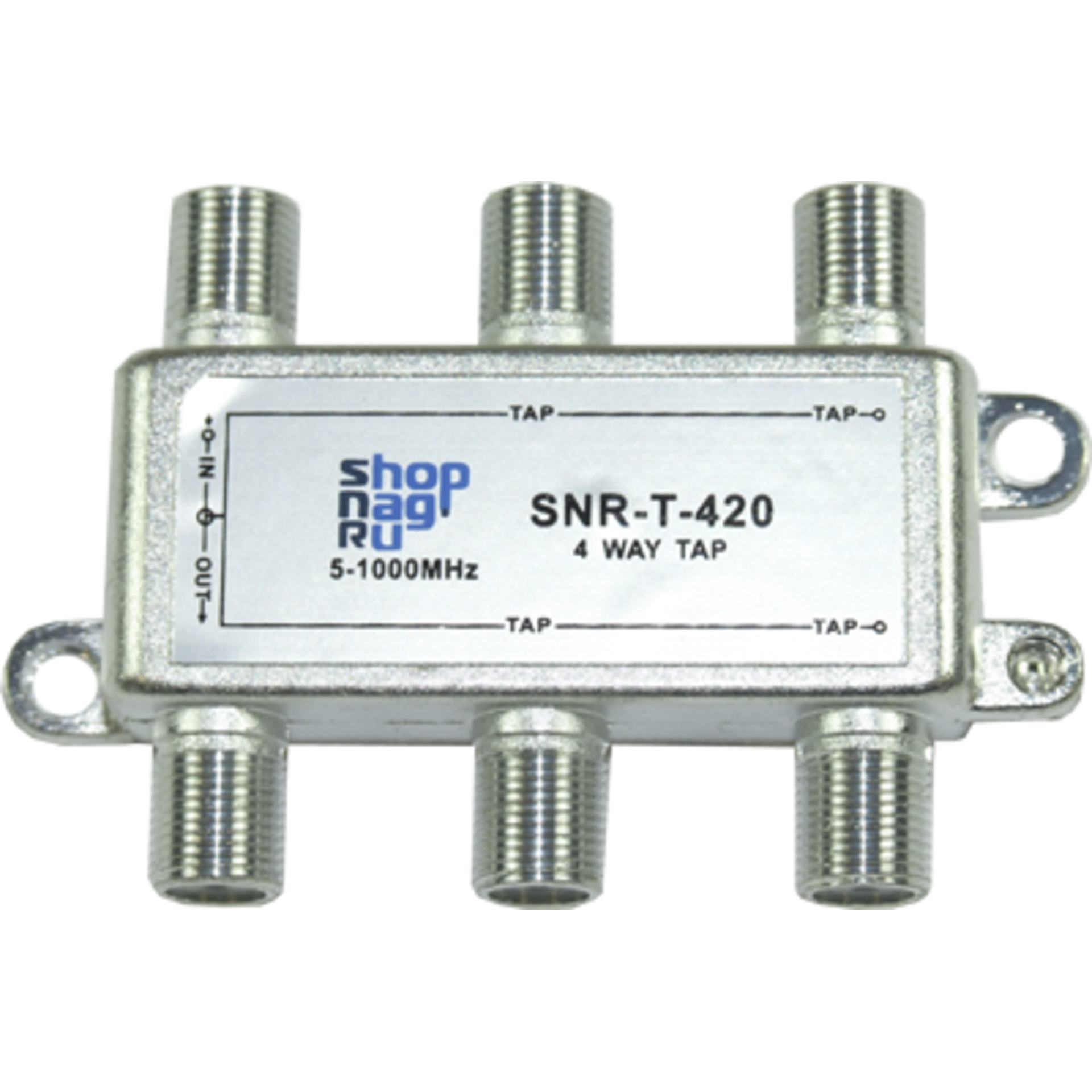 Ответвитель абонентский SNR-T-414 на 4 отвода, вносимое затухание IN-TAP 14dB.