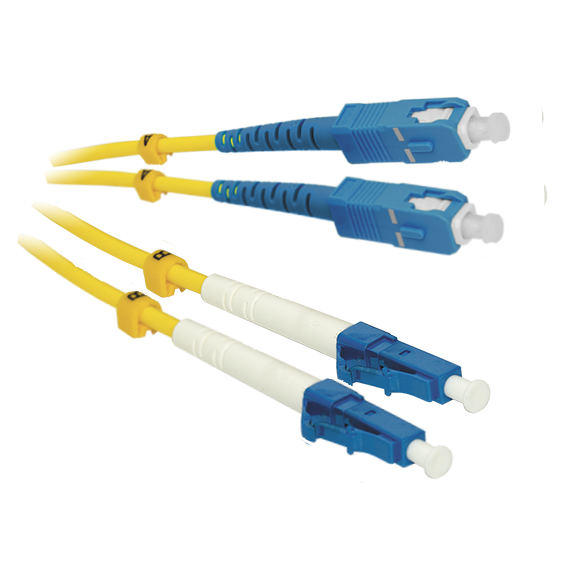Патчкорд оптический LC/UPC-SC/UPC SM Duplex 2метра