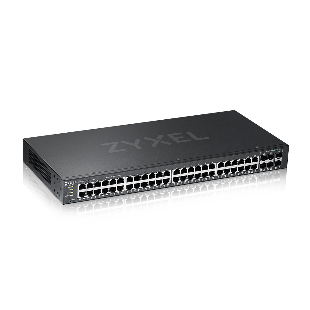 Коммутатор ZYXEL NebulaFlex Pro GS2220-50 Hybrid L2 Switch , 19 rack, 44xGE, 4 combo ports (SFP / RJ-45), 2xSFP, standalone / cloud management
