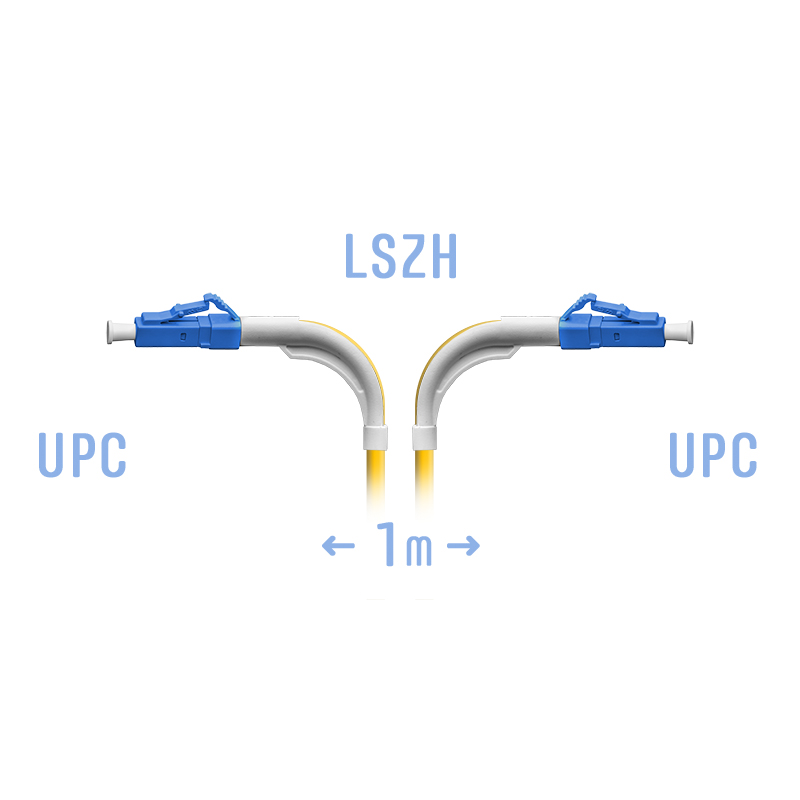 Патчкорд оптический LC/UPC SM  (угловой) 1 метр