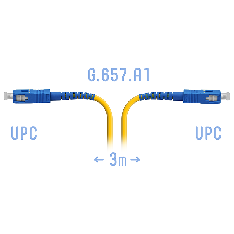 Патчкорд оптический SNR-PC-SC/UPC-A - 3 метра