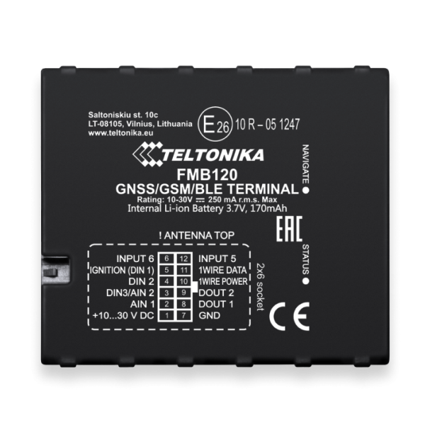FMB120 GPS контроллер местонахождения и состояния транспорта