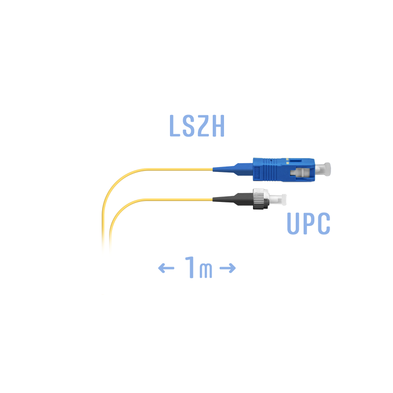 Шнур монтажный оптический SC/UPC-FC/UPC SM 1м