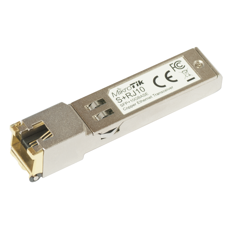 Модуль Mikrotik SFP+ с интерфейсом RJ45, до 10G
