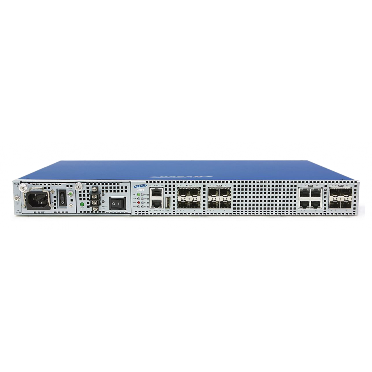 Станционный терминал OLT с 8 портами GPON (SFP) и 4 порта 10G/SFP+, 4 портами 10/100/1000-Base-T/SFP