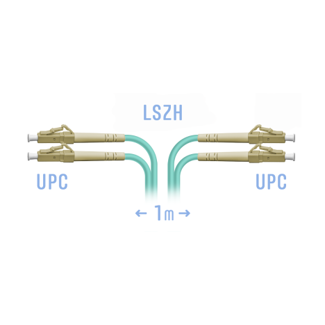 Патчкорд оптический LC/UPC MM Duplex 1метр