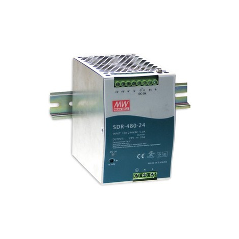 SDR-480Р-24 Блок питания на DIN-рейку, 24В, 20А, 480Вт Mean Well