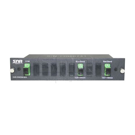 DWDM-фильтр диапазонов Blue (1528...1543nm) и Red (1547...1564nm) в 1/2U слоте