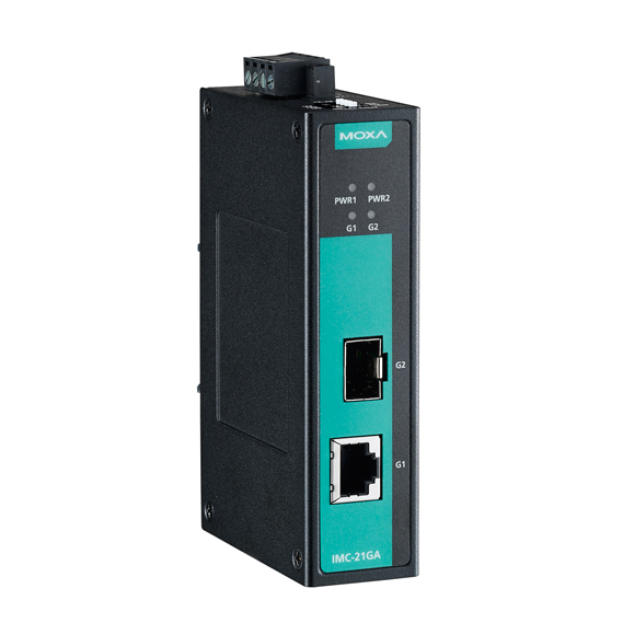 IMC-21GA-T Медиаконвертер Gigabit Ethernet 10/100/1000BaseTX в 100/1000BaseSFP в металлическом корпусе с расширенным диапазоном температур