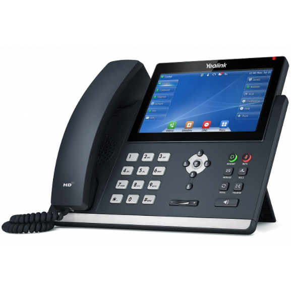 IP-телефон SIP-T48U, цветной сенсорный экран, 2 порта USB, 16 аккаунтов, BLF,  PoE, GigE, без БП