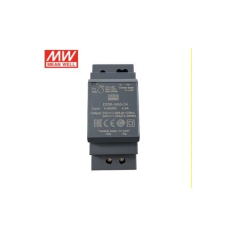 DDR-30G-24, DC/DC преобразователь, 30Вт, вход 9-36В,выход 24В/1.25А Mean Well