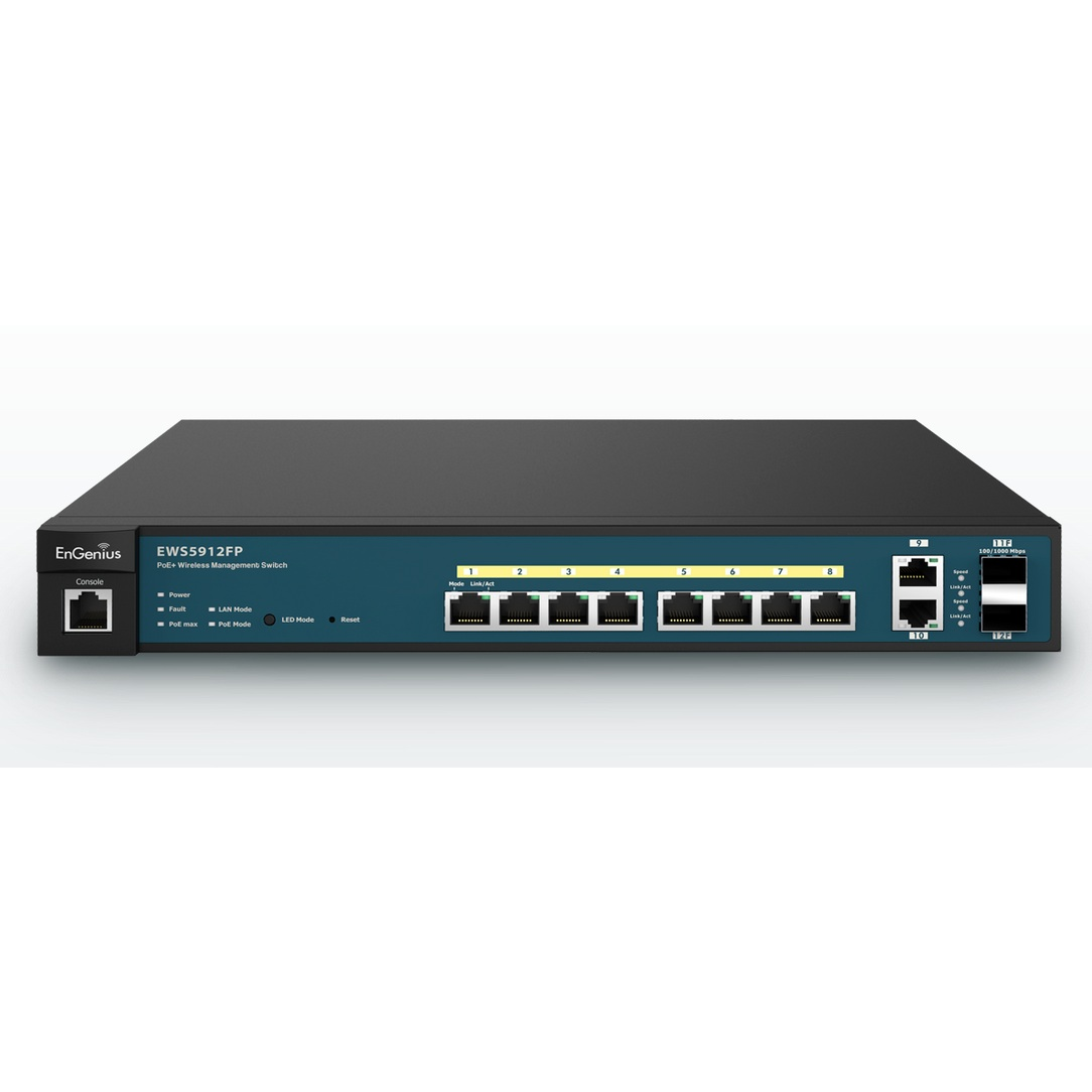 Контроллер WLAN EnGenius, до 20 AP, 8xGE, PoE+