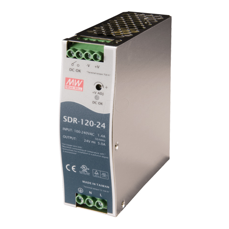 SDR-120-24 Блок питания на DIN-рейку, 24В, 40А, 960Вт Mean Well