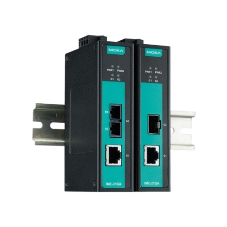 IMC-21GA-LX-SC Медиаконвертер Gigabit Ethernet 10/100/1000BaseTX в 100/1000Base SC (одномодовое оптоволокно) в металлическом корпусе