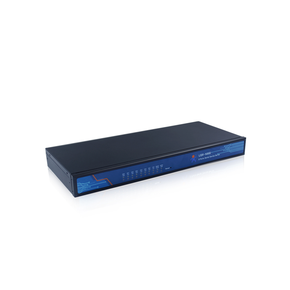 8-портовый конвертер интерфейсов RS232/RS422/RS485 в Ethernet TCP/IP, металл корпус, 19