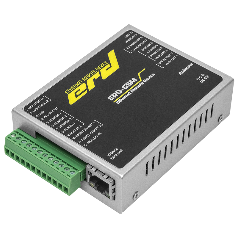 Устройство удалённого контроля и управления с GSM интерфейсом ERD-GSM, БП, корпус, антенна, крепление