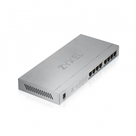 Коммутатор Zyxel GS1008HP PoE+, 8xGE PoE+, 60 W