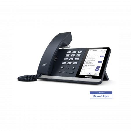 IP-телефон Yealink SIP-T55A, Teams, Цветной сенсорный экран, GigE, без видео, без БП