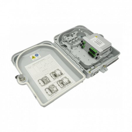 Коробка распределительная оптическая SNR-FTTH-FDB-24A (укомплектованная 2 делителями 1х4)