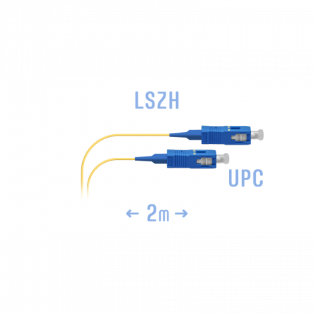 Шнур монтажный оптический SC/UPC SM 2м.
