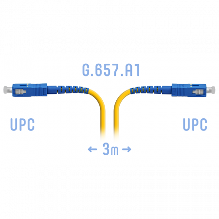 Патчкорд оптический SNR-PC-SC/UPC-A - 3 метра