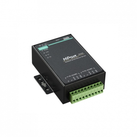 NPort 5232I-T 2-портовый преобразователь RS-422/485 в Ethernet с изоляцией 2 КВ с расширенным диапазоном температур