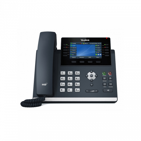 SIP-телефон Yealink SIP-T46U, цветной экран, 2 порта USB, 16 аккаунтов, BLF,  PoE, GigE, без БП