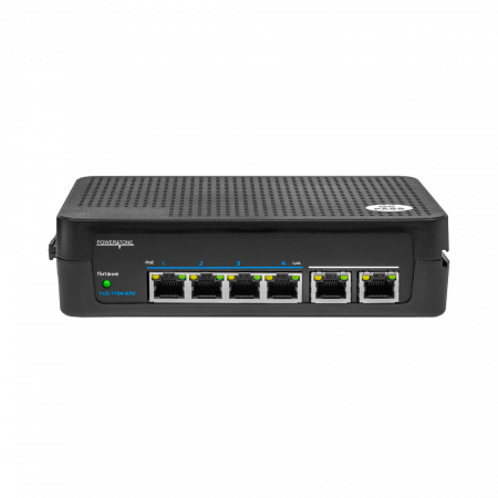 PoE коммутатор неуправляемый PUS-TT04-67M, 4x10/100BASE-TX 802.3af&at + 2x10/100BASE-TX, PoE бюджет 67Вт, до 30Вт на порт