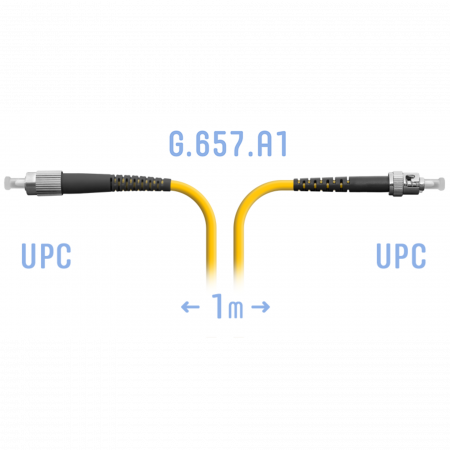 Патчкорд оптический FC/UPC-ST/UPC SM G.657.A1 1 метр