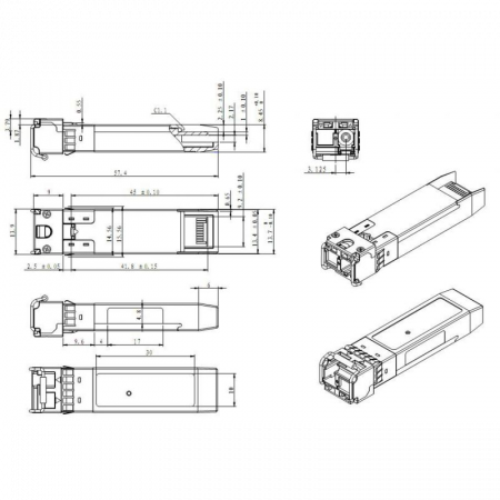 Модуль SFP+ DWDM оптический, дальность до 40км (14dB), 1548.51нм