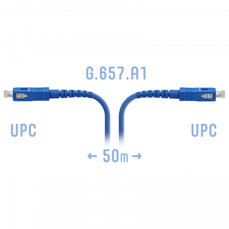 Патчкорд оптический армированный SC/UPC 50метров