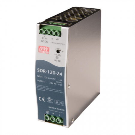 SDR-120-24 Блок питания на DIN-рейку, 24В, 40А, 960Вт Mean Well