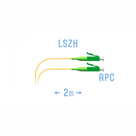 Шнур монтажный оптический LC/APC SM 2м. (0,9)