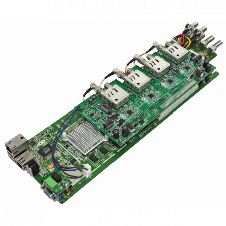 Модуль 4-тюнерного трансмодулятора QAM DMM-2410TM-30T2C (4 PLP DVB-T2  в 4 DVB-C) для цифровой ГС PBI DMM-1000