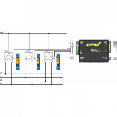 Датчик напряжения на DIN рейку с дискретным выходом Phase Detector-DIN